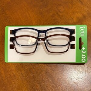 Women's Blue and Brown Glasses